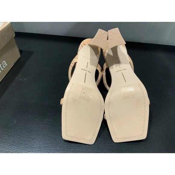 DOLCE VITA NOVAH Cork Heel Sandal Size 8 - Picture 6 of 6